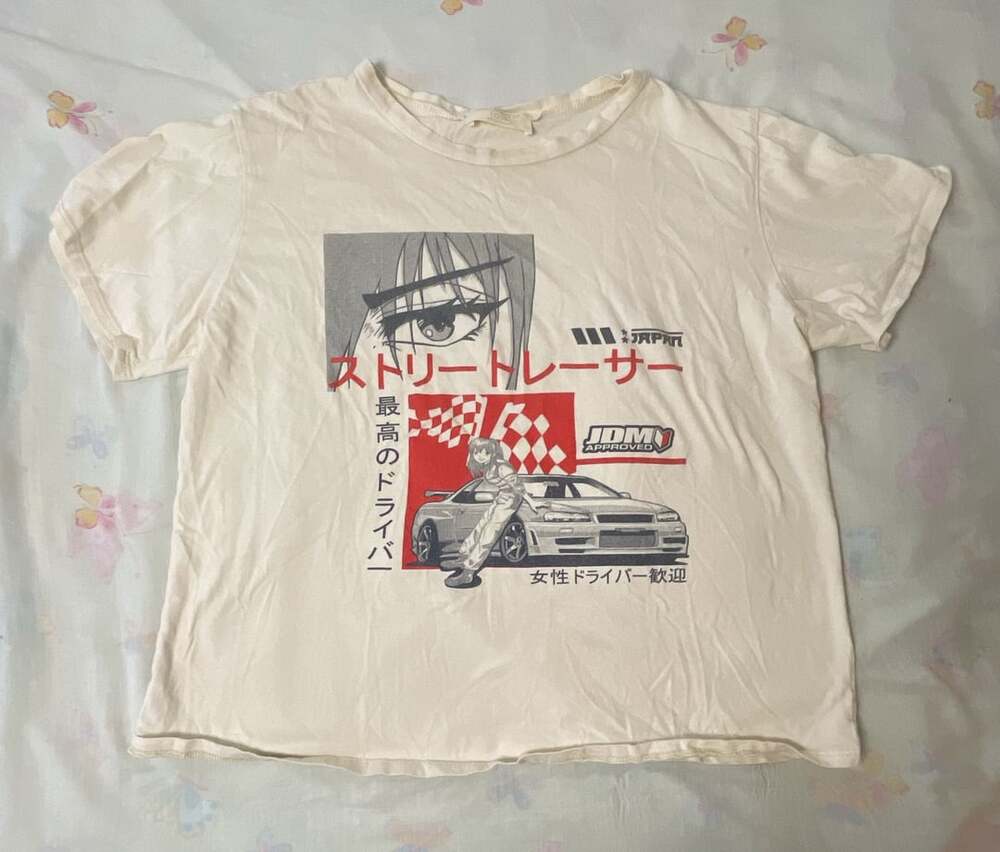 Philosophy of Love JDM Anime Graphic T-Shirt Size M White